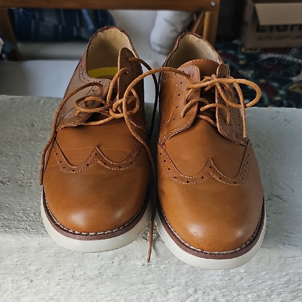 Nine West Tan Leather Men's Oxfords